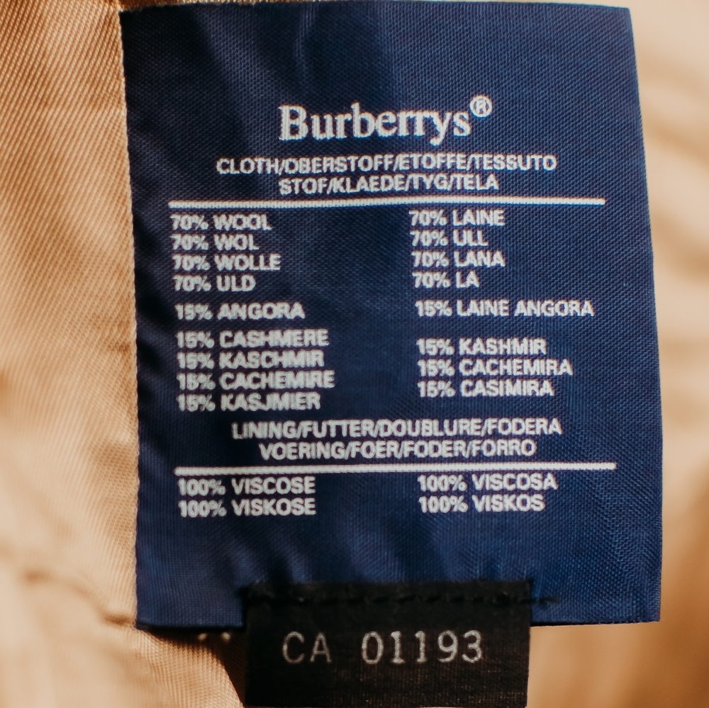 Vintage Burberrys Wool Trench Coat - Picture 5 of 5